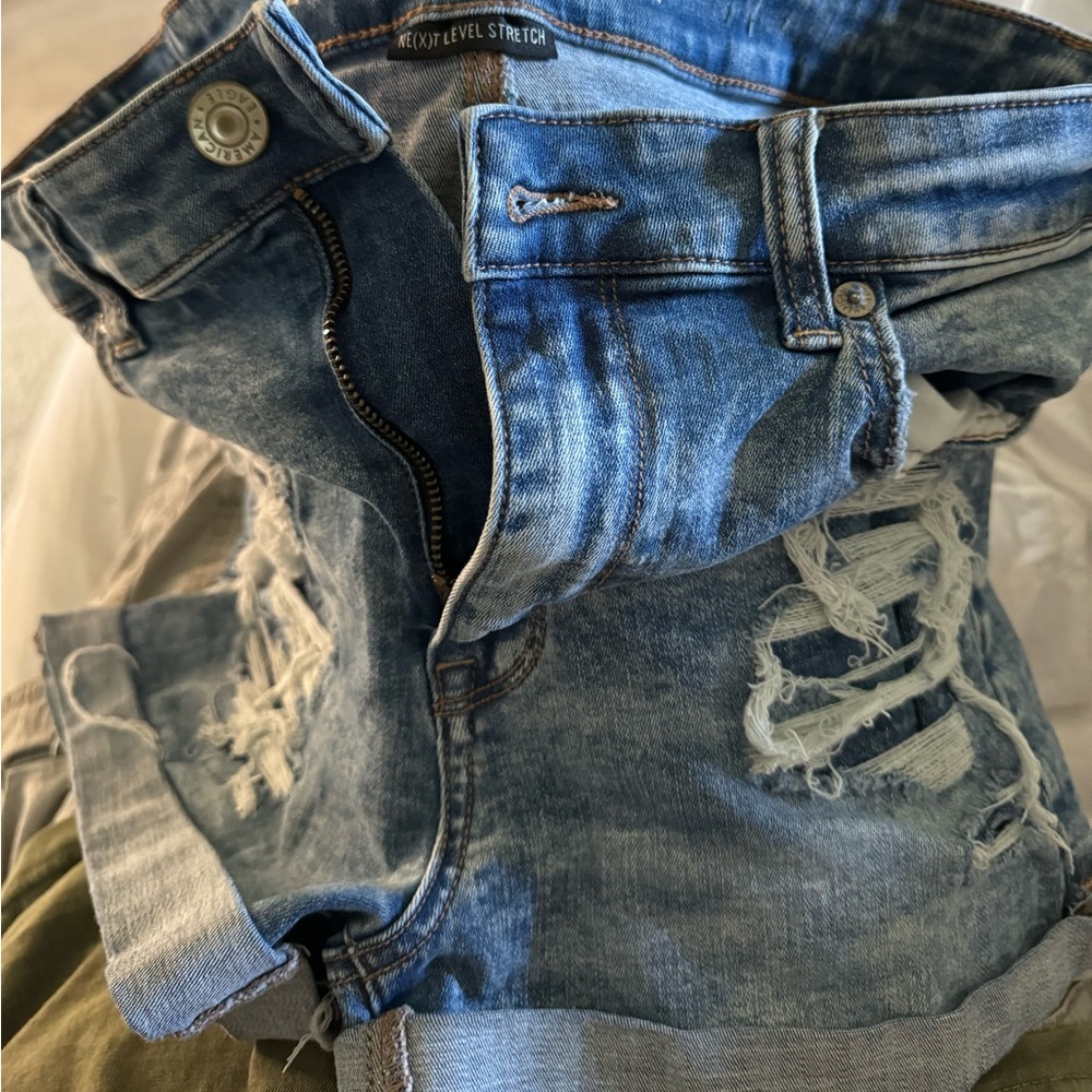 American Eagle NE(X)T Level Stretch Denim Shorts, Size 12, EUC